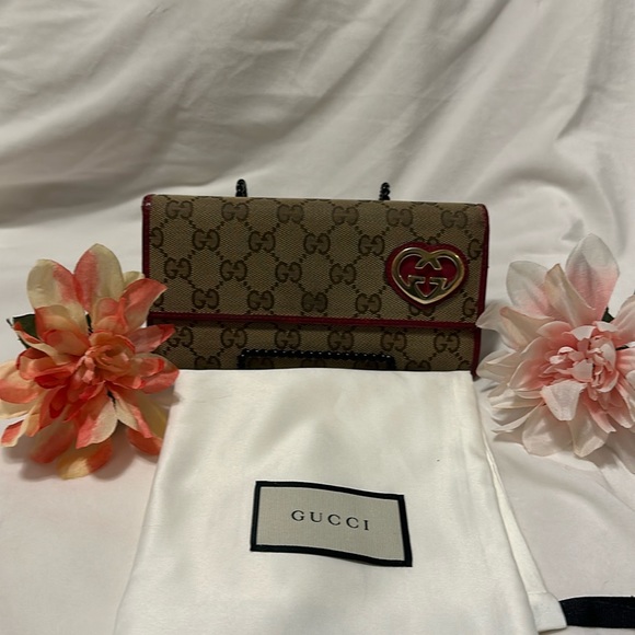 Gucci Handbags - Gucci long wallet with dust bag